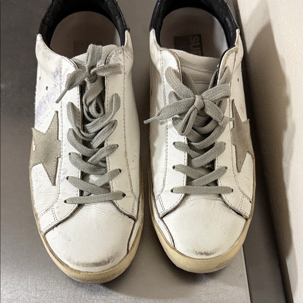 Golden Goose White and Gray Women's Sneakers